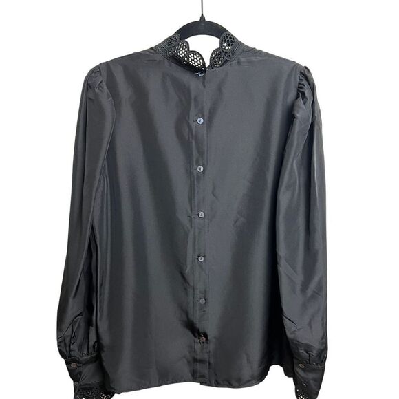 ROHE Magalie Silk Black Blouse NWT Sz. 40 (US 8/L) - Picture 8 of 12